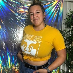 Yellow Obey Propaganda Tee Shirt 😽
